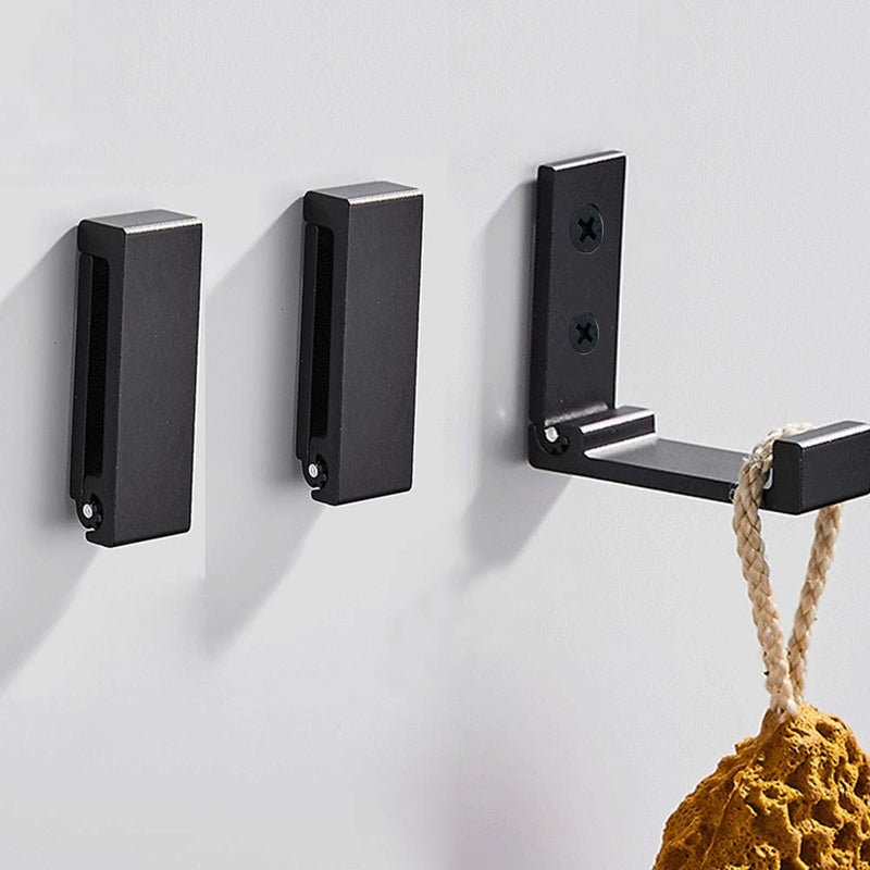 ZEYU Folding Coat Hooks, 5Pcs Wall Hooks for Hanging Coat Towel Hooks Hardware Heavy Duty Aluminum Alloy Headphone Holder No Rust Wall Mounted with Screws for Bags Fitness Equipment - Image 4
